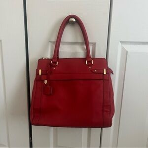 Banana Republic Red Leather Shoulder Bag